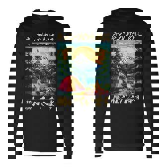 キャンプ 面白いtシャツ ソロキャンプ メンズ 子供 ネタ おもしろ 面白い 服 おもしろグッズ 文字入り 長袖Tシャツ - Kawaiitshirt