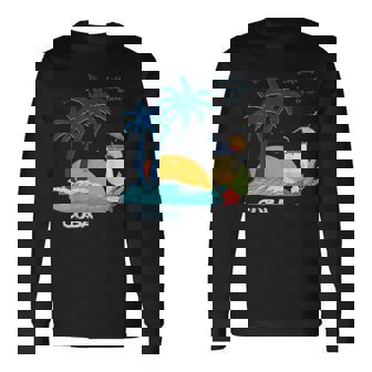 キューバ 熱帯の風景 ハバナ ギフト お土産 カリブ海 ヤシの木 冒険 長袖Tシャツ - Kawaiitshirt