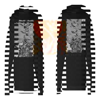 キリン 動物 日本美術 侍 浮世絵 長袖Tシャツ - Kawaiitshirt