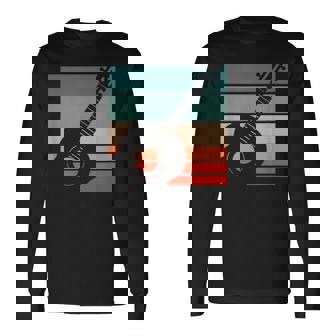 ギター レトロスタイル ビンテージ 長袖Tシャツ - Kawaiitshirt