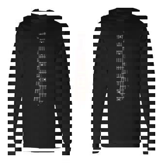 ギターの指板ネクタイ ギタリストに面白い 長袖Tシャツ - Kawaiitshirt