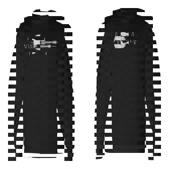 ギターハートビートギフト 長袖Tシャツ - Kawaiitshirt