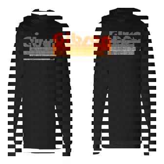 ギブソン、アーカンソーレトロ80年代スタイル 長袖Tシャツ - Kawaiitshirt