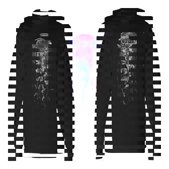 クラゲ 海 海洋 動物愛好家 海洋哺乳類 アートワーク 長袖Tシャツ - Kawaiitshirt