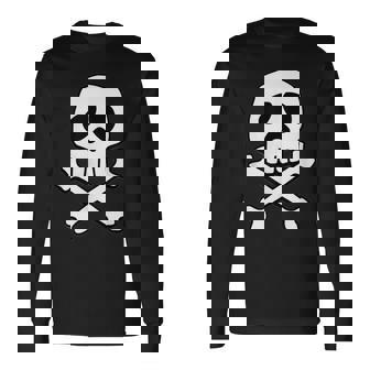 クラシック 宇宙 海賊 パンク スカル キャプテン ハロウィン 長袖Tシャツ - Kawaiitshirt