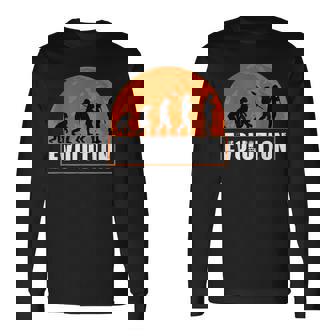 クラリネット奏者、面白いクラリネット 人類の進化 長袖Tシャツ - Kawaiitshirt