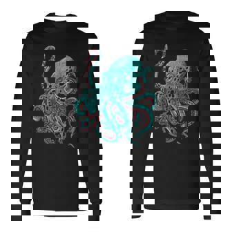 クラーケン タコ 長袖Tシャツ - Kawaiitshirt