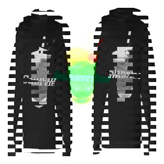 クリームソーダ・夏【 サマータイム 】メロンソーダ 緑 リゾート・夏 大好き 昭和 レトロ 長袖Tシャツ - Kawaiitshirt