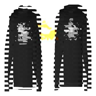 クレヨンしんちゃん シロ 雨降りおさんぽ 長袖Tシャツ - Kawaiitshirt