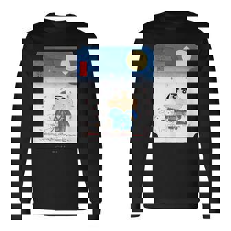 クレヨンしんちゃん 夜桜としんちゃん 長袖Tシャツ - Kawaiitshirt