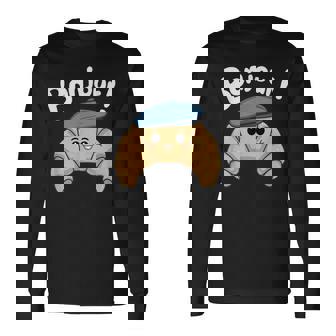 クロワッサン ボンジュール フレンチ 挨拶 フランス ベーキング 朝食 長袖Tシャツ - Kawaiitshirt