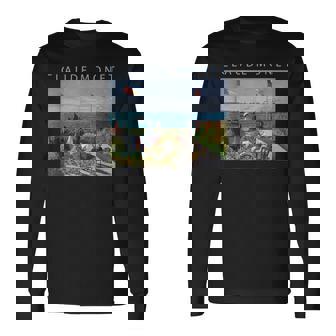 クロード モネ 面白いtシャツ アート サンタドレスの庭園 絵画 メンズ レディース 面白い 服 油彩画 長袖Tシャツ - Kawaiitshirt