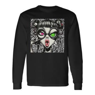 クール ガール グラフィック オシャレ かわいい かっこいい カジュアル メンズ レディース キッズ ストリート 長袖Tシャツ - Kawaiitshirt