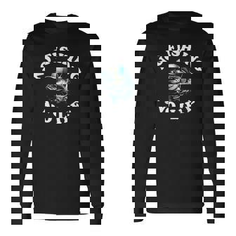 クール 釣り バス釣り おもしろ フィッシング ライフ グラフィック タイプ1 長袖Tシャツ - Kawaiitshirt