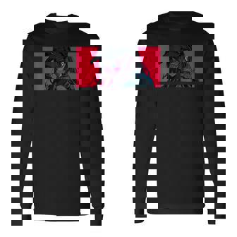 クールでかわいいアニメガールカラフルなデザインサングラス付き 長袖Tシャツ - Kawaiitshirt