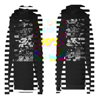 クールな90年代フォーエバー、ヴィンテージレトロバックトゥ90年代のグラフィックデザイン。 長袖Tシャツ - Kawaiitshirt