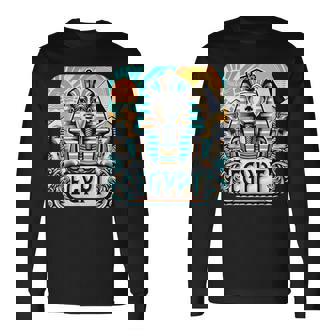 クールなエジプトスフィンクス旅行コスチュームエジプトのお土産。 長袖Tシャツ - Kawaiitshirt