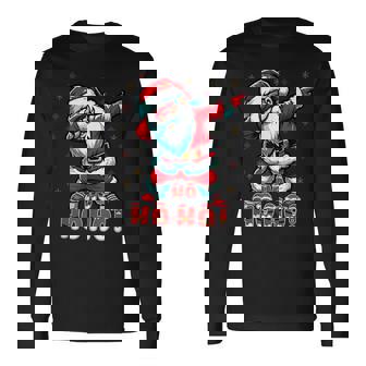 クールなサンタクロースダブダンシング クリスマス 面白いクリスマスダビング 長袖Tシャツ - Kawaiitshirt