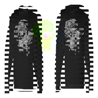 クールブロッコリー ベジタリアン ビーガン ベジタブルフード メンズ レディース 長袖Tシャツ - Kawaiitshirt