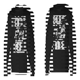 クールヴィンテージロックンロールtシャツ ブラック ミュージックロックンロール 長袖Tシャツ - Kawaiitshirt