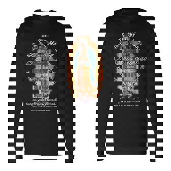 グアダルーペの聖母 カトリック アヴェ マリア スパニッシュヘイルマリア 長袖Tシャツ - Kawaiitshirt