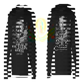 グアダルーペの聖母マリアカトリック 長袖Tシャツ - Kawaiitshirt