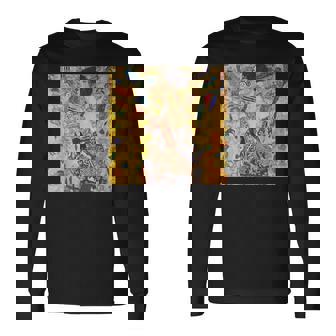 グスタフ・クリムト作「Lady With Fan」 長袖Tシャツ - Kawaiitshirt