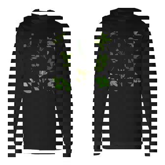 グリーン 料理 料理 ガーデン ハーブ パターン 長袖Tシャツ - Kawaiitshirt