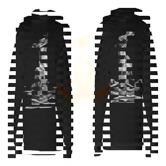 グレイハウンド ドッグ ヨガ 長袖Tシャツ - Kawaiitshirt