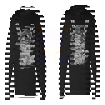 グレー 兎 うさぎ 抱っこ 抱っこ紐 長袖Tシャツ - Kawaiitshirt