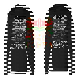 ケニア国旗の衣装のアイデア ケニアフード&ケニア国旗 長袖Tシャツ - Kawaiitshirt