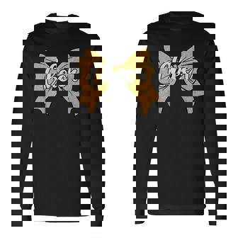 コケット チアボウ イエロー スポーツ チアリーダー チアリーダー 長袖Tシャツ - Kawaiitshirt