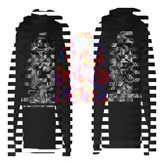 コッカースパニエルラバーズ ポップアート 面白い イングリッシュコッカースパニエル 長袖Tシャツ - Kawaiitshirt