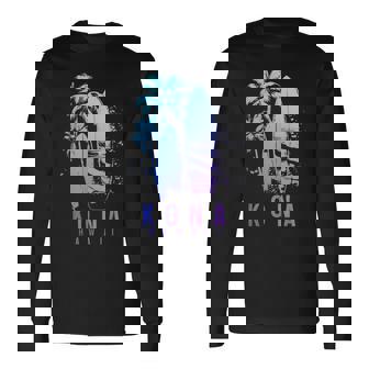 コナ ハワイ ハワイアン サーフィン ビンテージ サーフィン サーファー 長袖Tシャツ - Kawaiitshirt