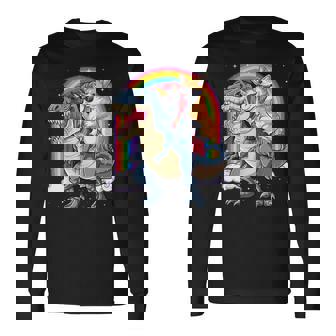 コーギー ユニコーン 恐竜 レックス キッズ ガールズ レインボー ギフト 長袖Tシャツ - Kawaiitshirt
