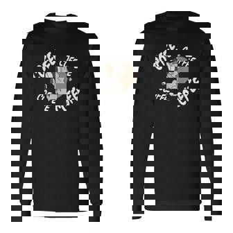 コーヒー スパイキー ペット 長袖Tシャツ - Kawaiitshirt