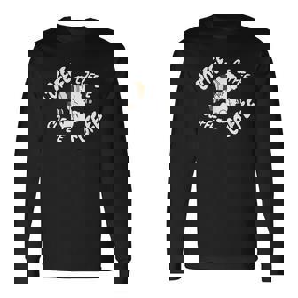 コーヒー ビション・フリーゼ 犬 長袖Tシャツ - Kawaiitshirt