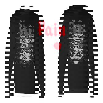 ゴシックスカルとバラ 長袖Tシャツ - Kawaiitshirt