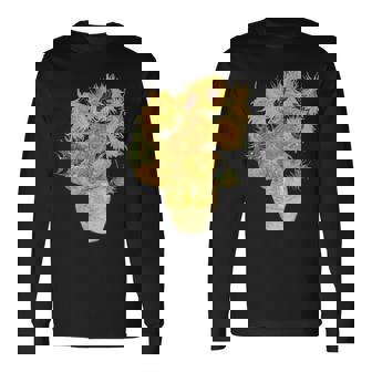 ゴッホ ひまわり 美的アート 鍬 絵画 グラフィック 長袖Tシャツ - Kawaiitshirt