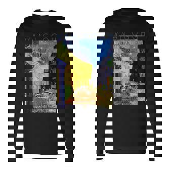 ゴッホ 夜のカフェテラス 長袖Tシャツ - Kawaiitshirt