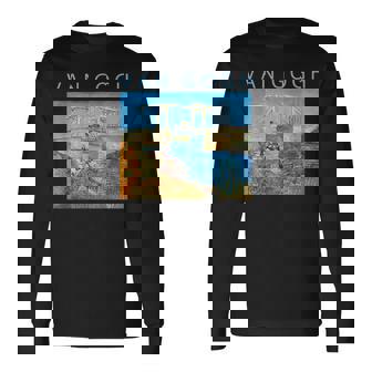 ゴッホ 面白いtシャツ アート アルルの跳ね橋 印象派 絵画 メンズ レディース 面白い 服 美術 油彩画 長袖Tシャツ - Kawaiitshirt