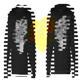 ゴッホのひまわりの現代美術の絵画 長袖Tシャツ - Kawaiitshirt