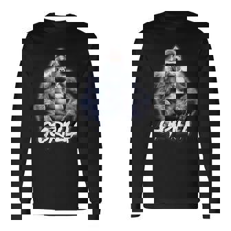 ゴリラ×シルバーバックゴリラ霊長類 長袖Tシャツ - Kawaiitshirt