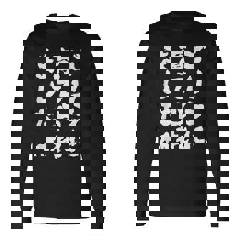 ゴリラに育てられました 筆文字 面白い おもしろ ユーモア ジョーク ゴリラ 長袖Tシャツ - Kawaiitshirt