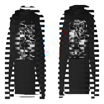 ゴリラ・サングラス サングラスをかけたゴリラ ゴリラ・モンキー 長袖Tシャツ - Kawaiitshirt