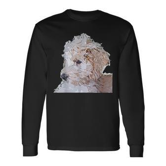 ゴールデンドゥードル 犬 ペット 動物 グラフィック かっこいい おもしろい かわいい 長袖Tシャツ - Kawaiitshirt