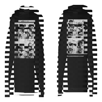 ゴールデンレトリバー カウボーイハット フォトブース セルフィー おもしろ犬 長袖Tシャツ - Kawaiitshirt