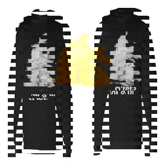 ゴールデンレトリバー ゴールデン 犬 Can't Get Up かわいい やる気スイッチ故障中 水彩 おもしろ 犬好き 長袖Tシャツ - Kawaiitshirt