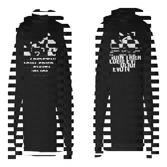 ゴールデンレトリバーオーナーのためのゴールデンレトリバーの進化 長袖Tシャツ - Kawaiitshirt