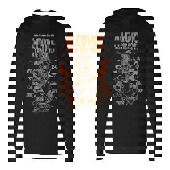 サイコビリー ホラー パンクロック Hr ドランクゾンビ 長袖Tシャツ - Kawaiitshirt